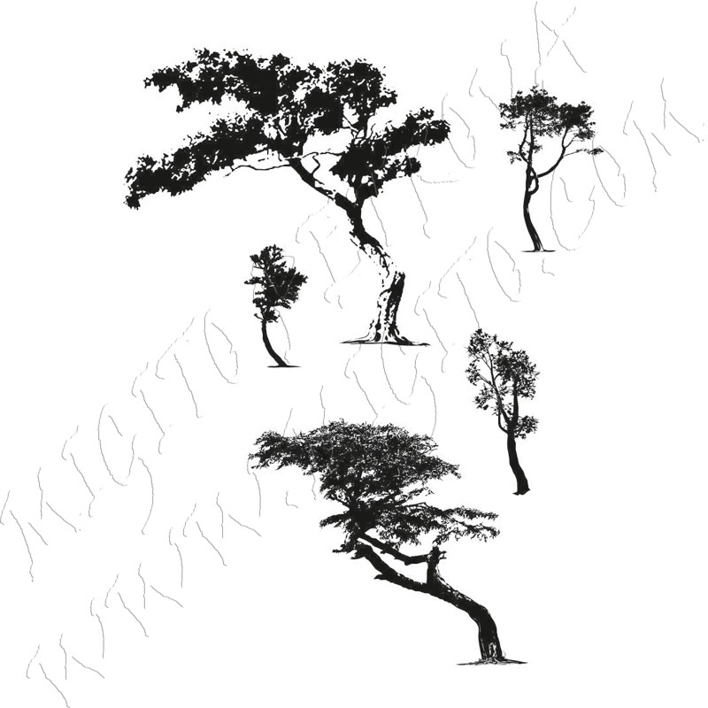 Печат на дървета за рисуване на картички