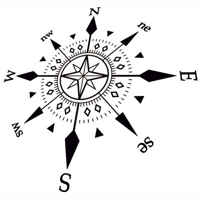 Сompass 2 scrapbooking and mixed media stamps