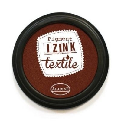 IZINK TEXTILE Made in France Пигментен тампон за отпечатване върху текстил  КАФЯВ