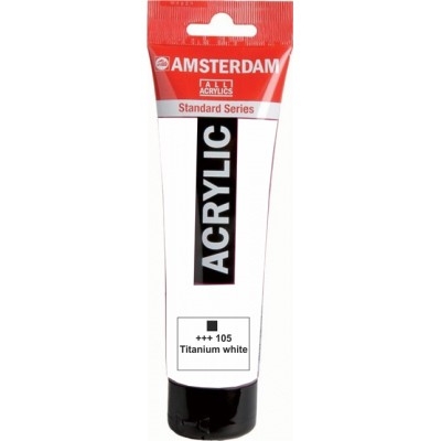 AMSTERDAM ACRYLIC Акрилна боя за живопис 120 мл Titanium white 105