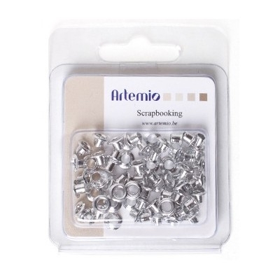 ARTEMIO EYELETS деко мини капси 100 бр  Сребро