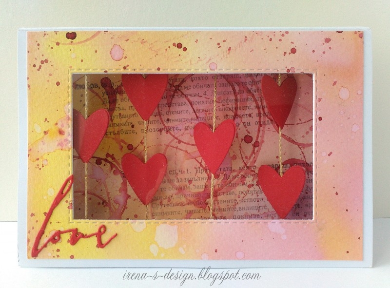 Картичка Любовта е 4 ръчна изработка