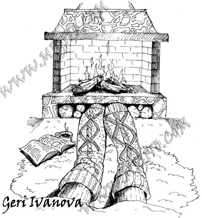 Печат топлината на зимната вечер