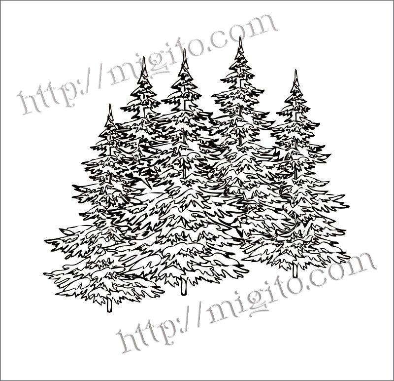 Печат на горичка от елхички