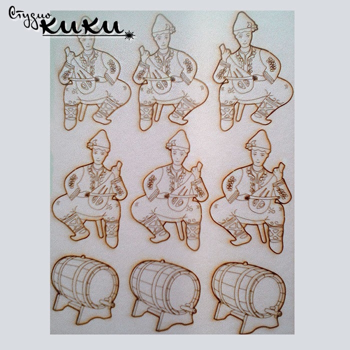 Момче с буре бирен картон сет 