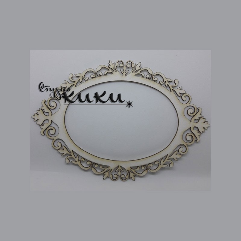 Лазерно изрязана рамка бирен картон 1