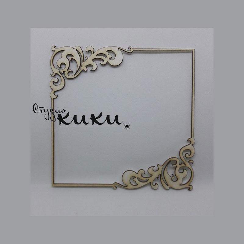 Лазерно изрязана рамка бирен картон 3
