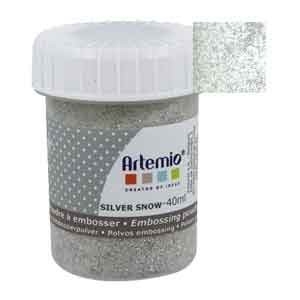 SILVER SNOW EMBOSSING POWDER 40ml Фина ембосинг пудра 