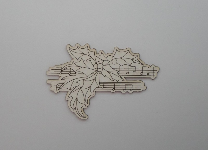 Лазерно изрязано петолиние и ноти за нова година