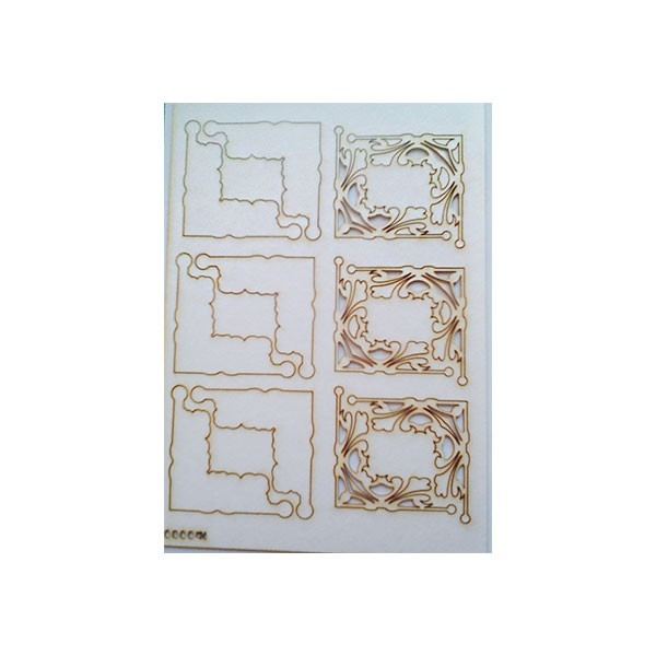 Лазерно изрязани ъгли от бирен картон 3