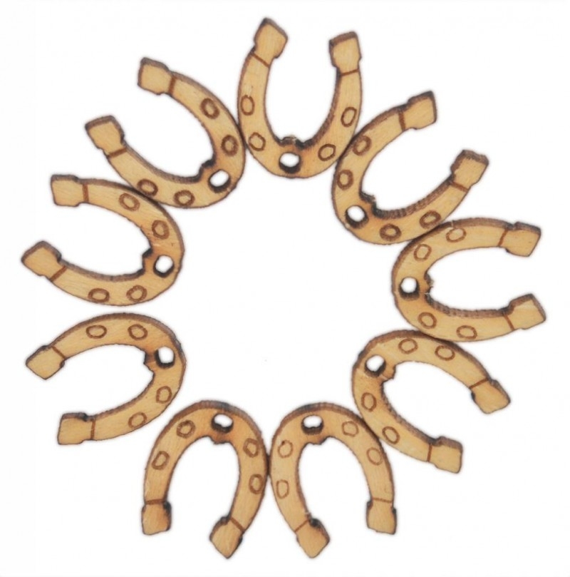 Лазерно изрязан дървен елемент подкова