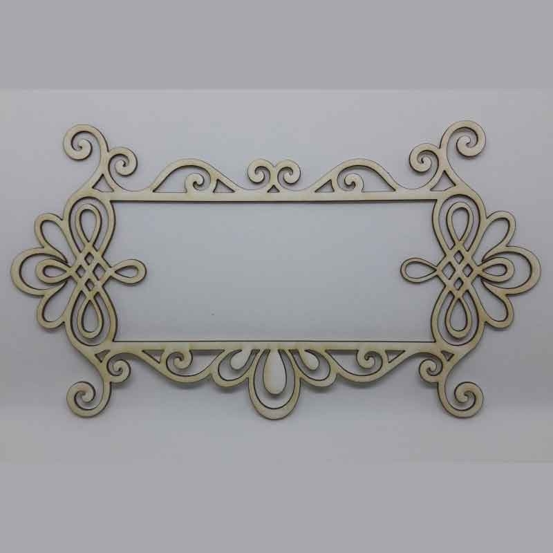 Лазерно изрязана рамка бирен картон 12