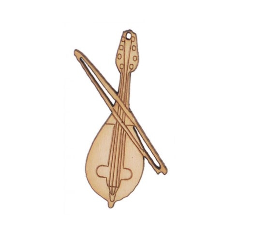 Гъдулка лазерно изрязан дървен елемент