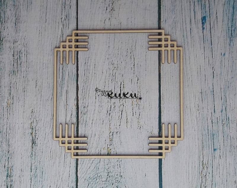 Лазерно изрязана рамка от бирен картон