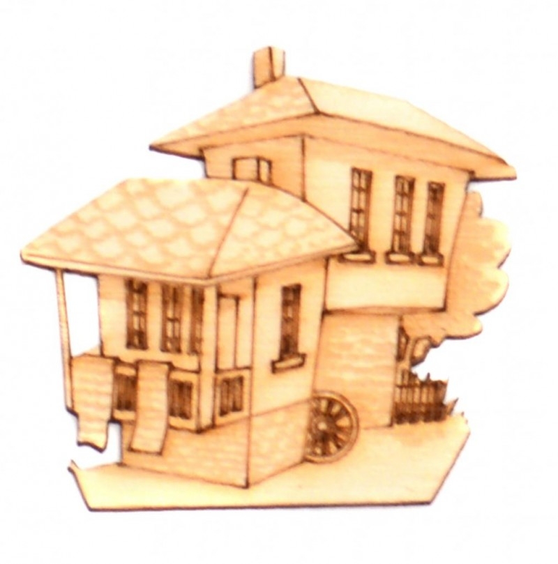 Лазерно изрязана възрожденска къща от дърво 2