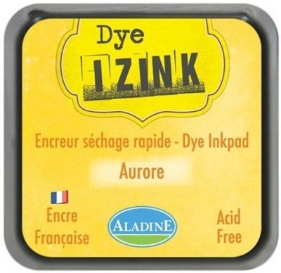 IZINK DYE MIDI PAD  Тампон с ярък отпечатък YELLOW AURORE