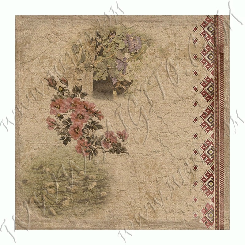 Дизайнерска хартия с шевица ретро