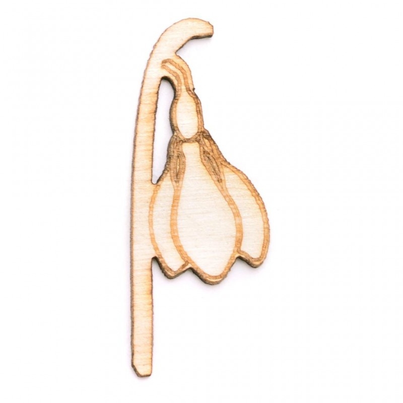 Лазерно изрязано кокиче от дърво
