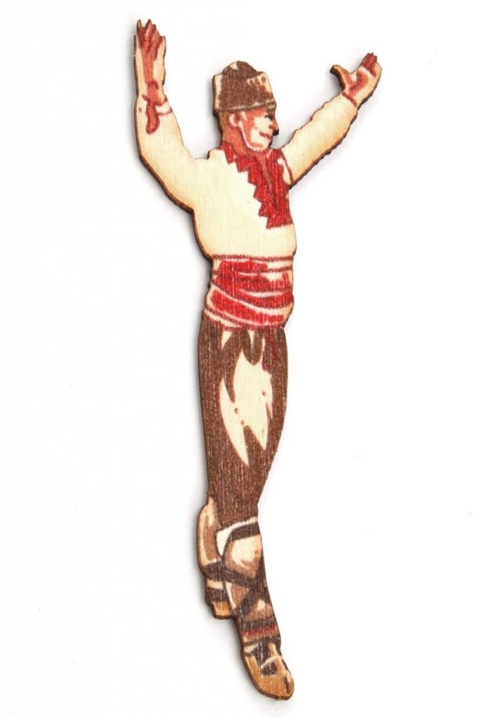 Лазерно изрязан момък от дърво оцветен 