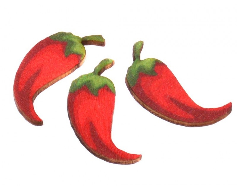 Червена чушка лазерно изрязана