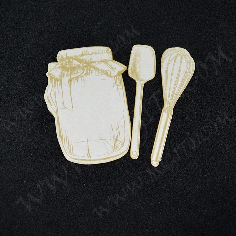 Булкан и бъркалки от лазерно изрязан бирен картон