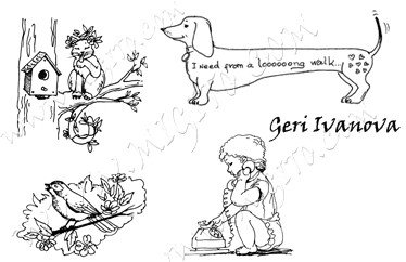 funny2 scrapbooking stamp