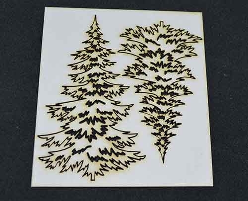 Лазерно изрязани елхички бирен картон