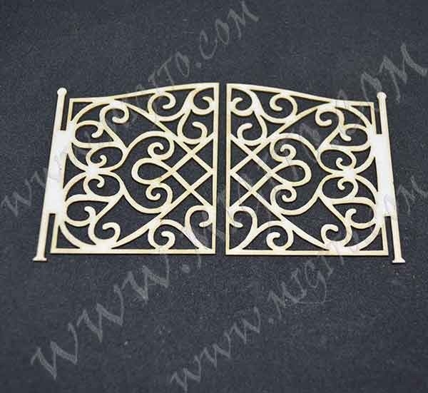 Лазерно изрязана винтидж врата бирен картон