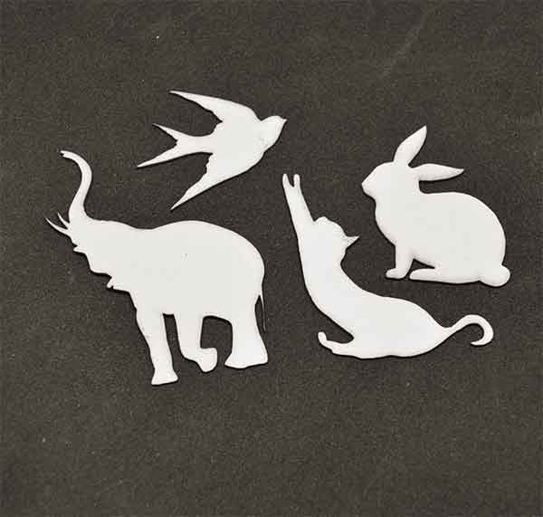 Сет животинки лазерно изрязан бирен картон 