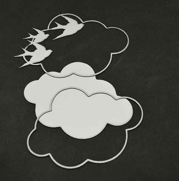 Лазерно изрязани елементи бирен картон шейкър картичка