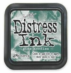 Distress ink pad by Tim Holtz Pine needles