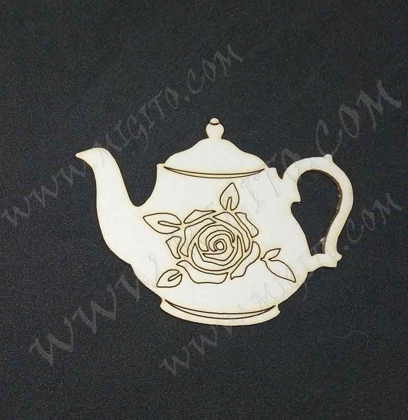 Чайник лазерно изрязан чипборд елемент бирен картон