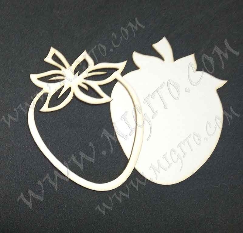 Шейкър картичка ягода елементи лазерно изрязан бирен картон