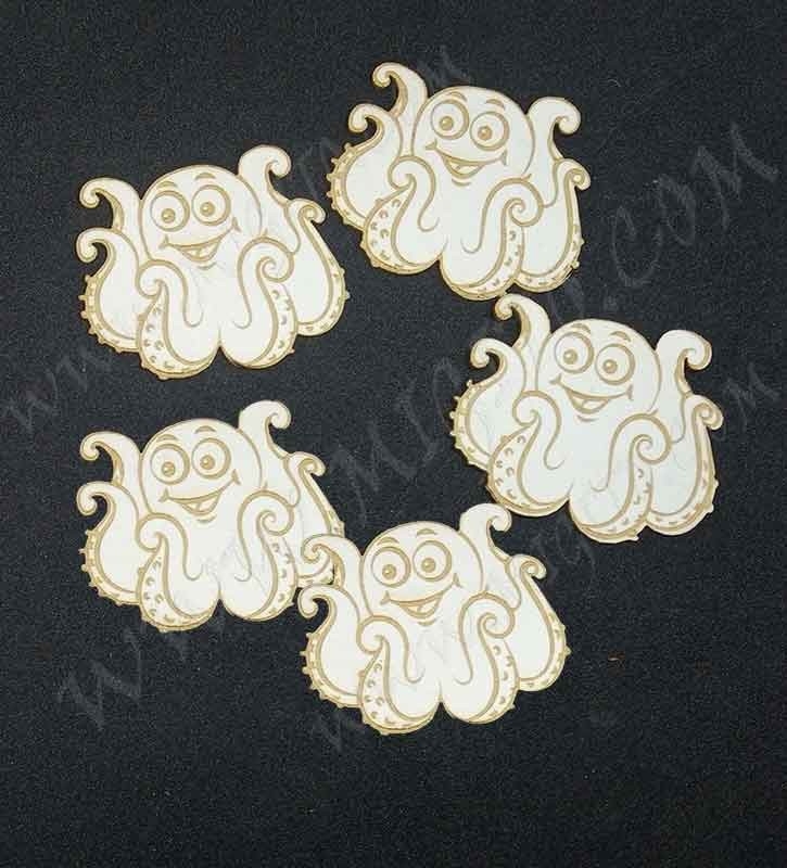 Октоподче лазерно изрязано бирен картон