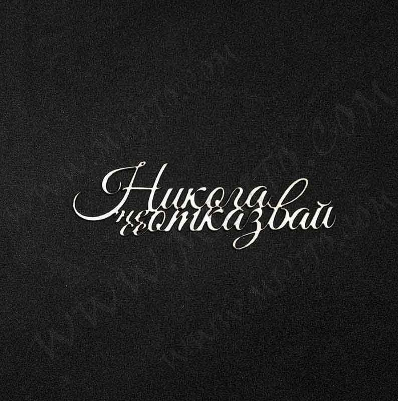 Никога не се отказвай лазерно изрязан емелент бирен картон 