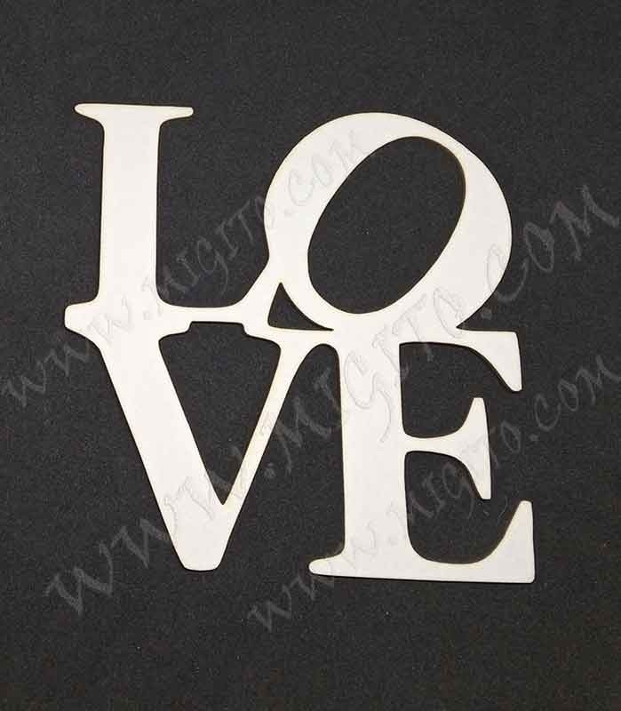 Надпис love 3Д албуми бирен картон