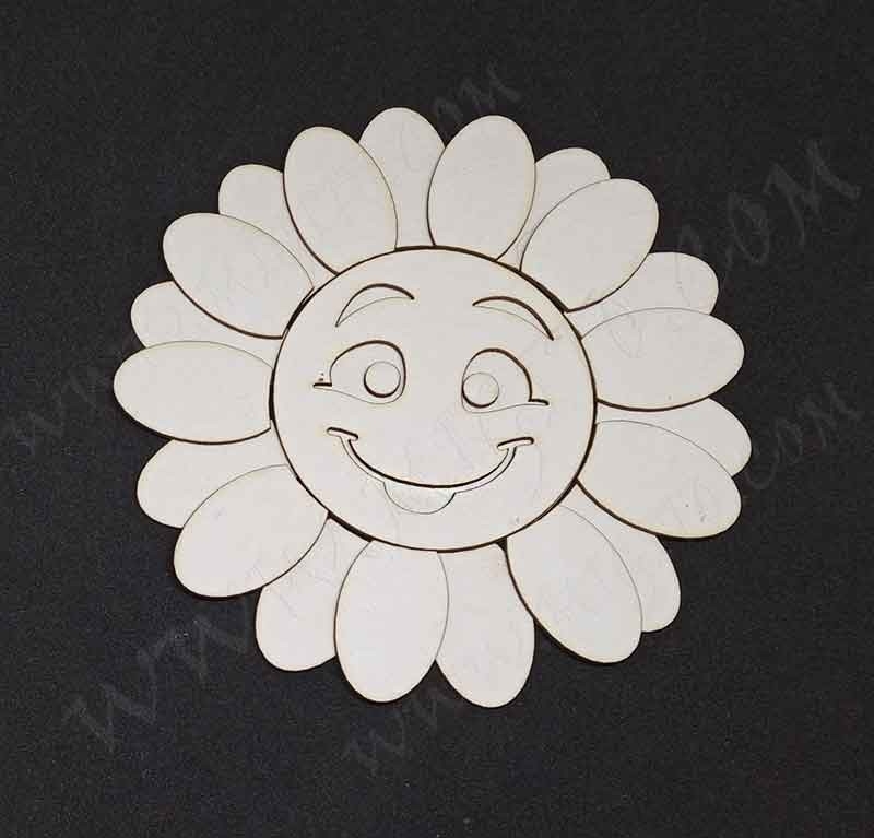 3Д елемент маргаритка бирен картон