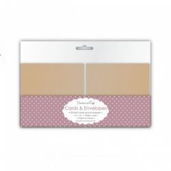 DOVECRAFT Kraft 3.5"x3.5" MINI Cards & Envelopes 20