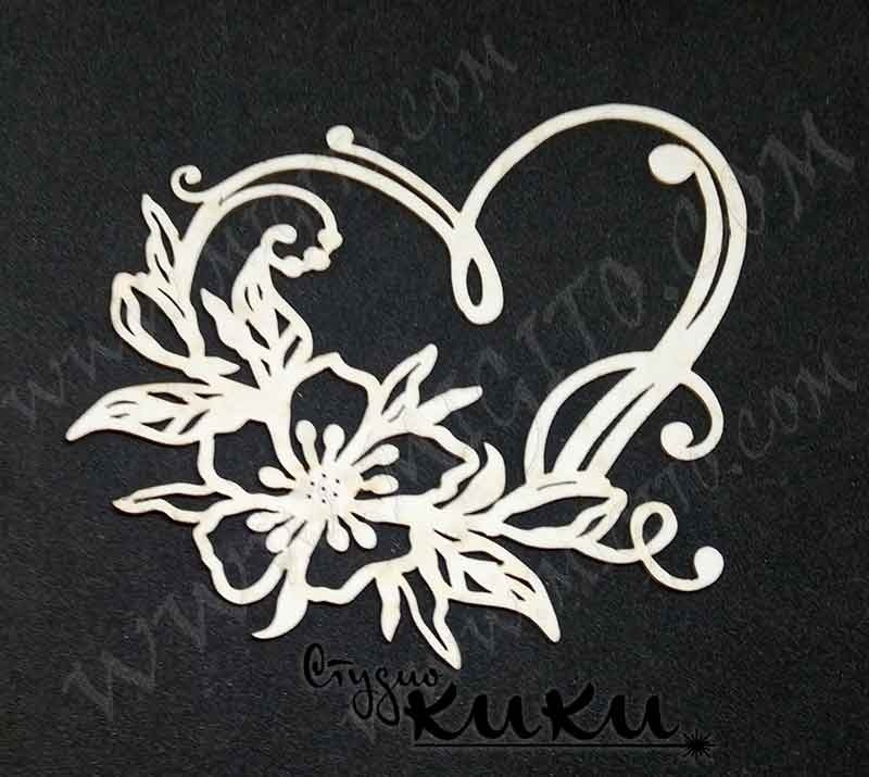 Лазерно изрязано сърце бирен картон