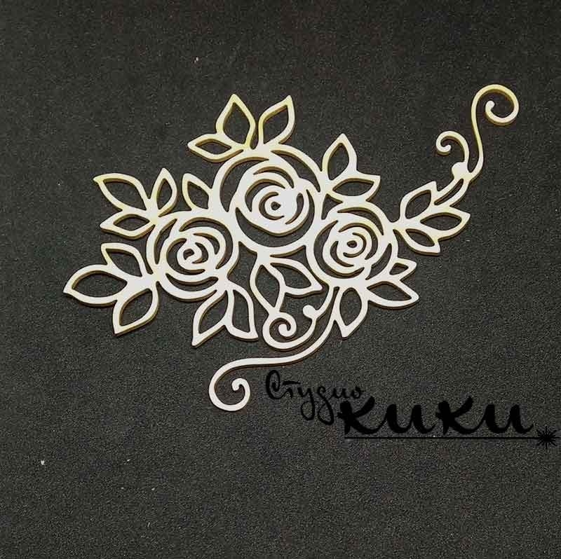 Рози лазерно изрязан елемент бирен картон