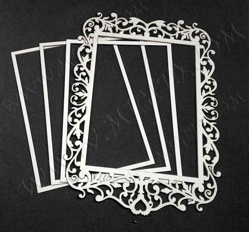 Рамка заготовка чипборд с ажури с възможност за шейкър елементи бирен картон