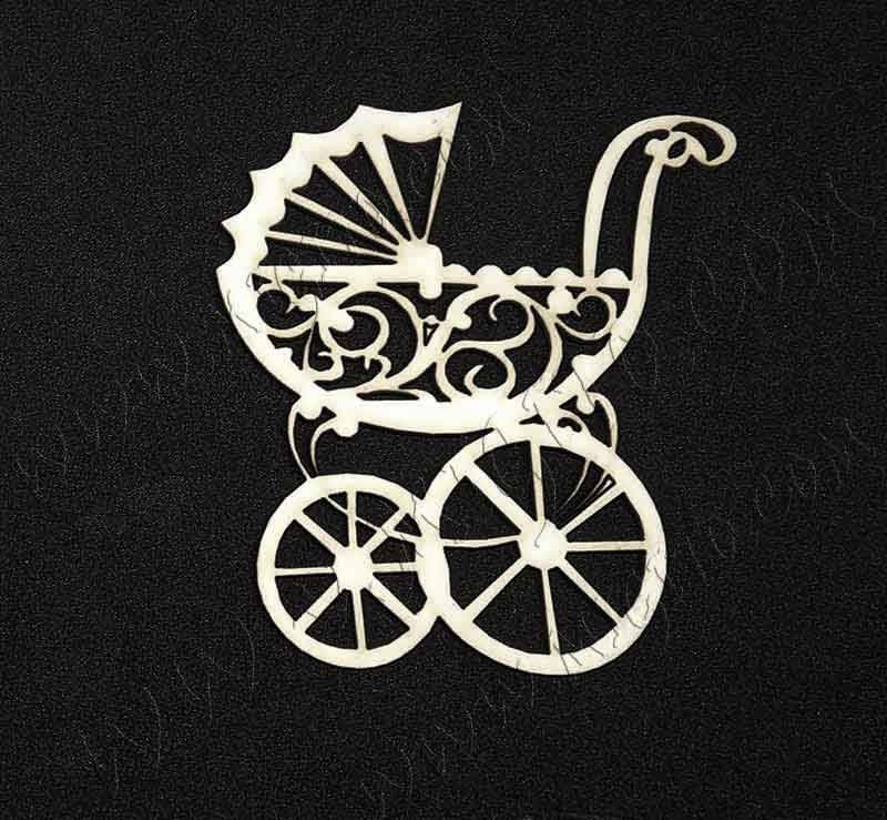 Детска количка лазерно изрязан бирен картон