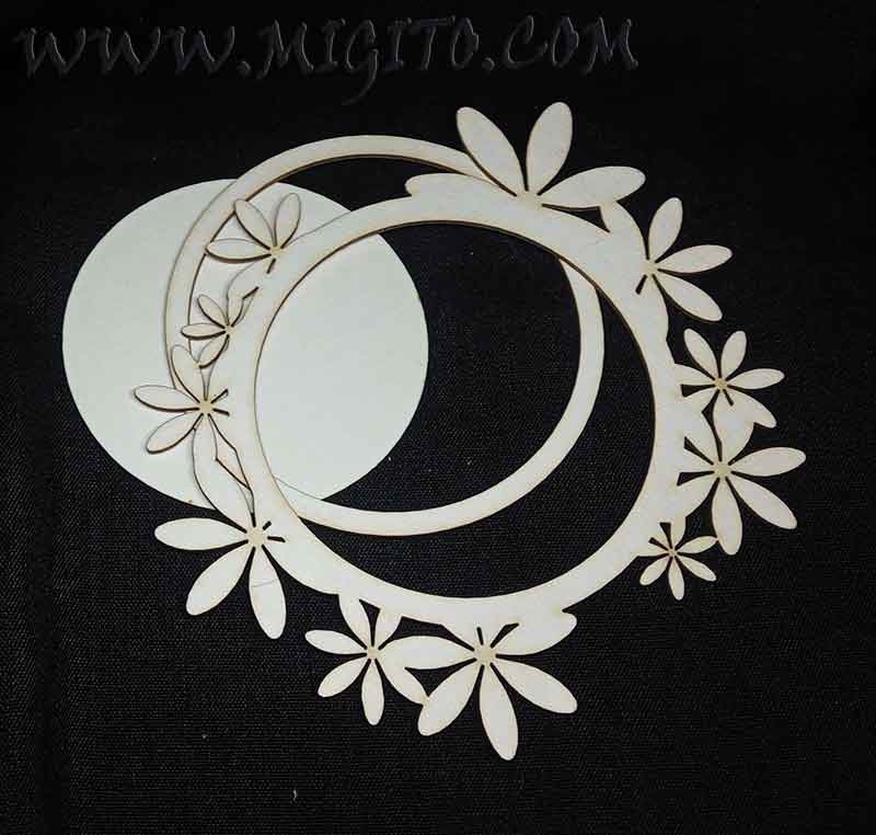 Рамка заготовка чипборд лазерно изрязана шейкъ елемент бирен картон