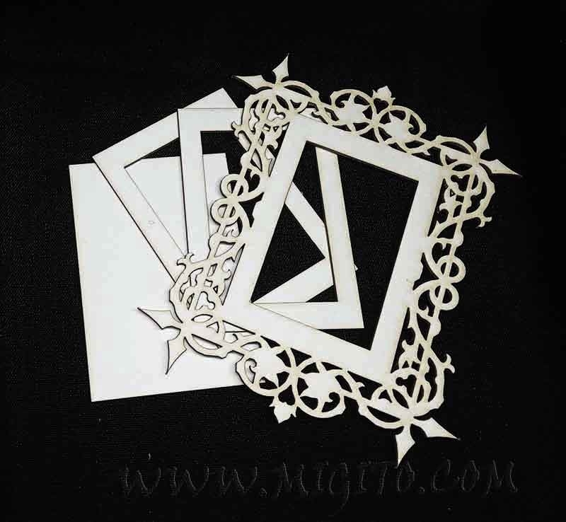 Рамка за шейкър елемент заготовка чипборд бирен картон лазерно изрязан 2