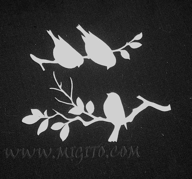 Клончета с птички лазерно изрязани бирен картон