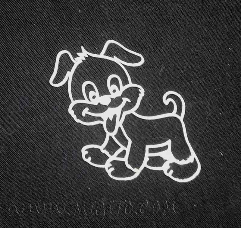 Лазерно изрязано кученце  бирен картон 