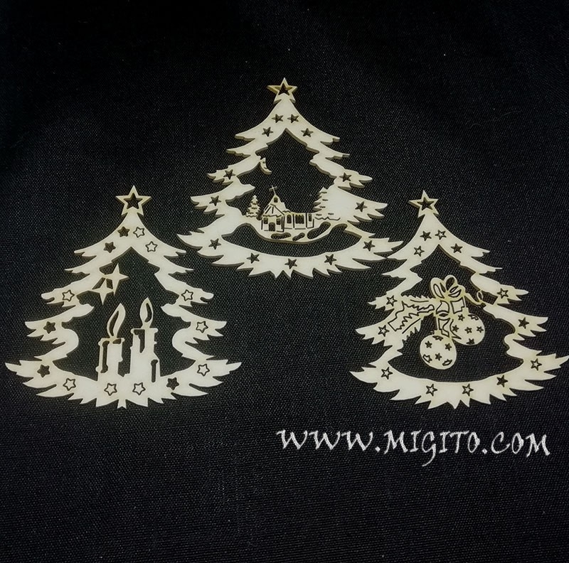 Лазерно изрязани елхи бирен картон 