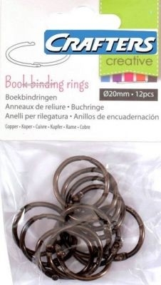 RINGS CRAFTERS 20mm  Рингове халки за албуми 20mm  12 бр COPPER