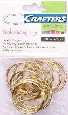 RINGS CRAFTERS 38mm  Рингове халки за албуми 38  12 бр GOLD