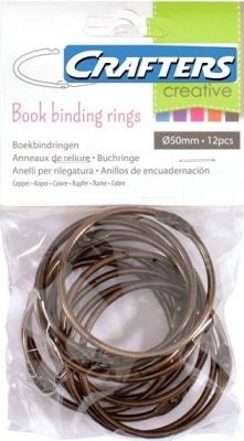 RINGS CRAFTERS 50mm  Рингове халки за албуми 50mm  12 бр COPPER